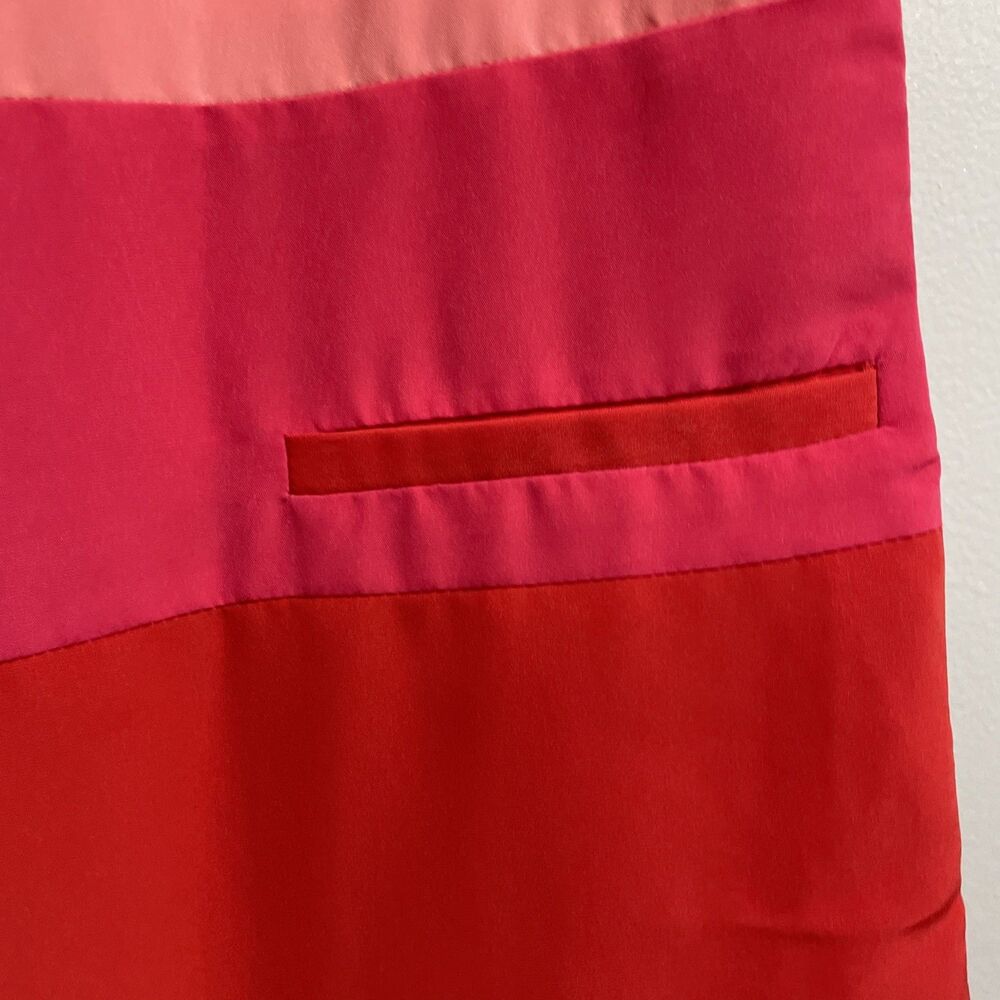 H&M Women’s Colorblock Sleeveless Shift Dress Size 4 Faux Pockets Casual - Picture 5 of 9